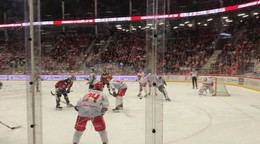 Momentka zo zápasu HC Oceláři Třinec - HC Sparta Praha.