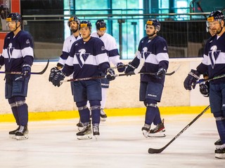 Hokejisti HC Slovan Bratislava trénujú počas štartu prípravy pred novou hokejovou sezónou Tipos Extraligy. 