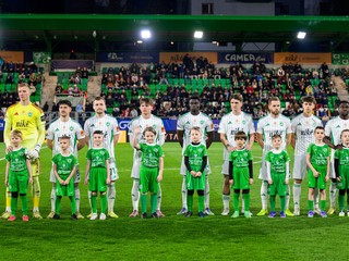 Na snímke futbalisti Prešova počas zápasu štvrťfinále futbalového Slovnaft Cupu.
