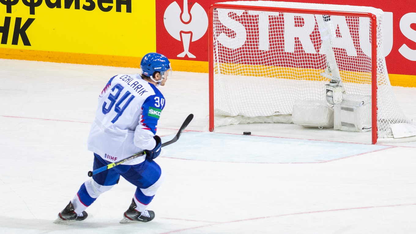 Zostrih zo zápasu Slovensko - Bielorusko na MS v hokeji 2021.