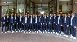 Slovenskí hokejisti pred odletom na MS v hokeji 2025. 