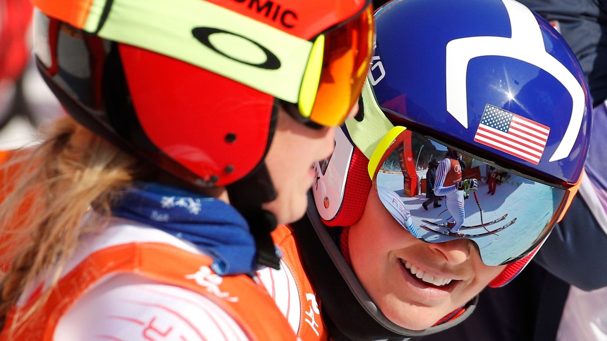 Lindsey Vonnová a Mikaela Shiffrinová. 