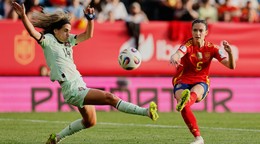 Momentka zo zápasu Španielsko -Portugalsko
