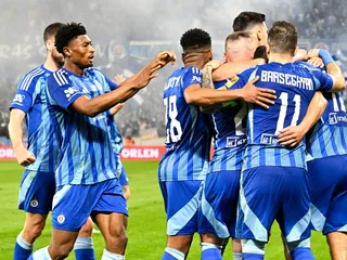 Futbalisti Slovana sa tešia z gólu