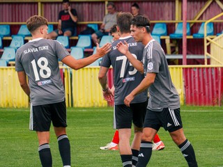 Futbalisti Slávia TU Košice.