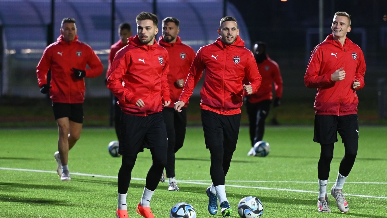 Futbalisti Spartaka Trnava počas zimnej prípravy.