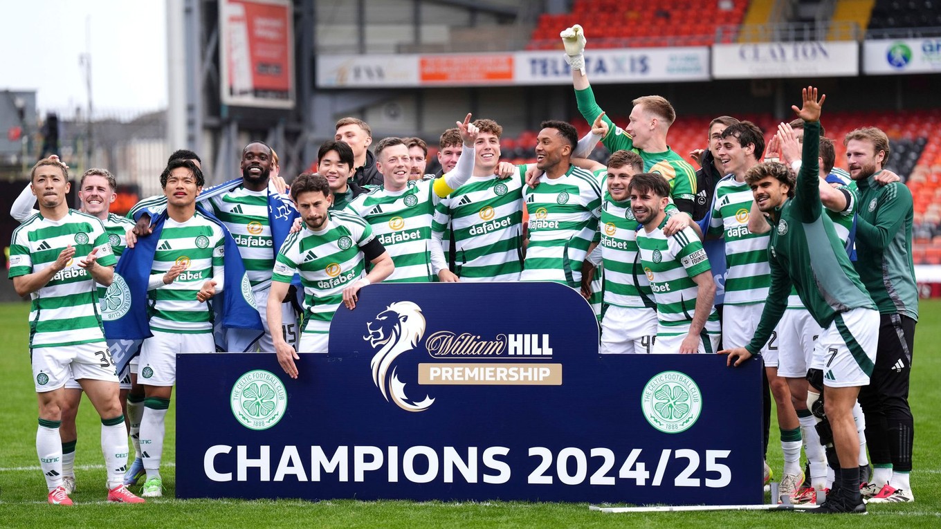 Futbalisti Celticu Glasgow získali svoj 55. titul v škótskej lige