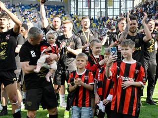 Radosť hráčov Spartaka Trnava.