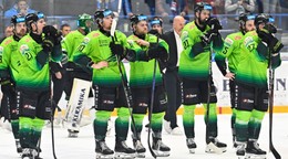 Hráči Žiliny po šiestom zápase štvrťfinále play off hokejovej Tipsport ligy.
