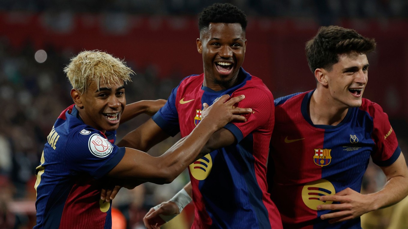 Radosť hráčov Barcelony