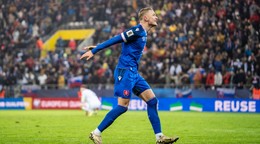 Na snímke hráč Slovenska Tomáš Bobček (8) počas kvalifikačného zápasu na Majstrovstvá sveta 2026 medzi Slovenskom a Severným Írskom.