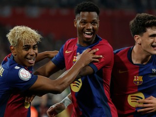 Radosť hráčov Barcelony