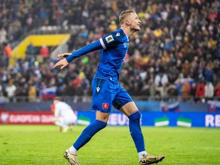 Na snímke hráč Slovenska Tomáš Bobček (8) počas kvalifikačného zápasu na Majstrovstvá sveta 2026 medzi Slovenskom a Severným Írskom.