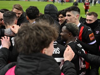 Radosť hráčov Trnavy.