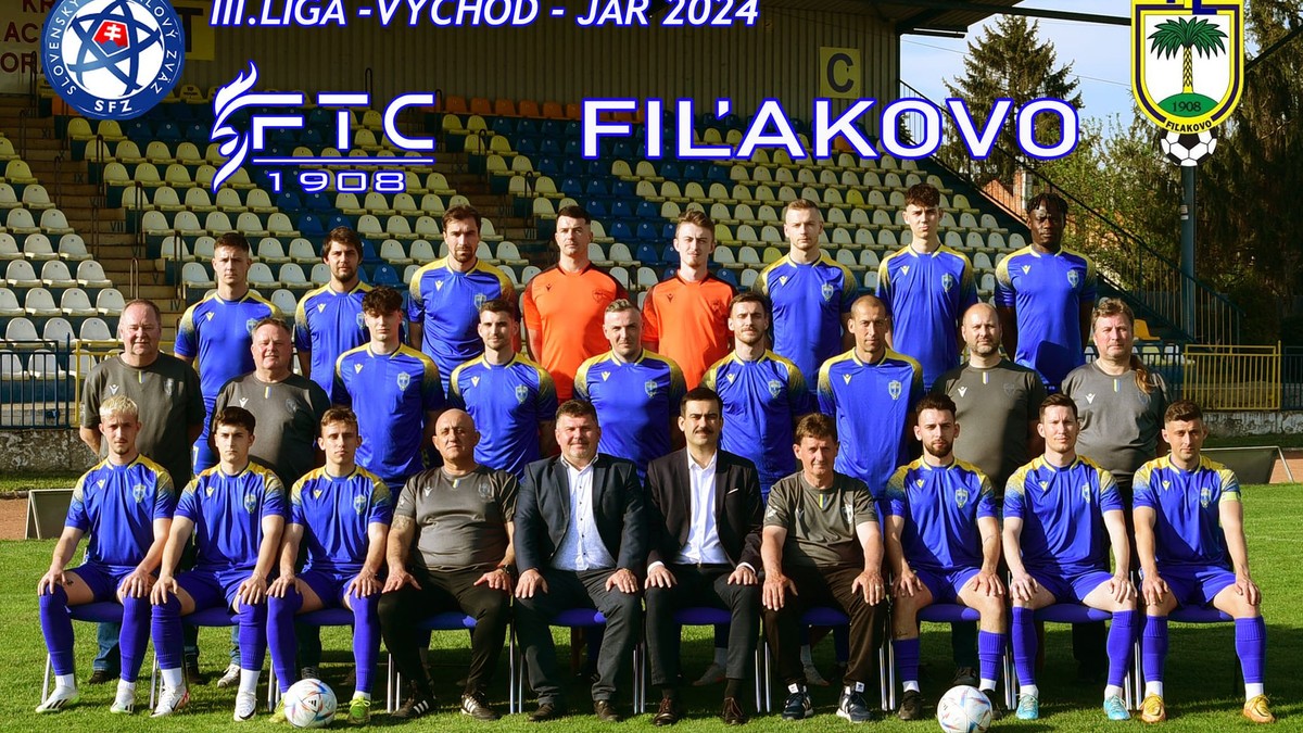 Mužstvo FTC Fiľakovo v jarnej časti sezóny 2023/2024.