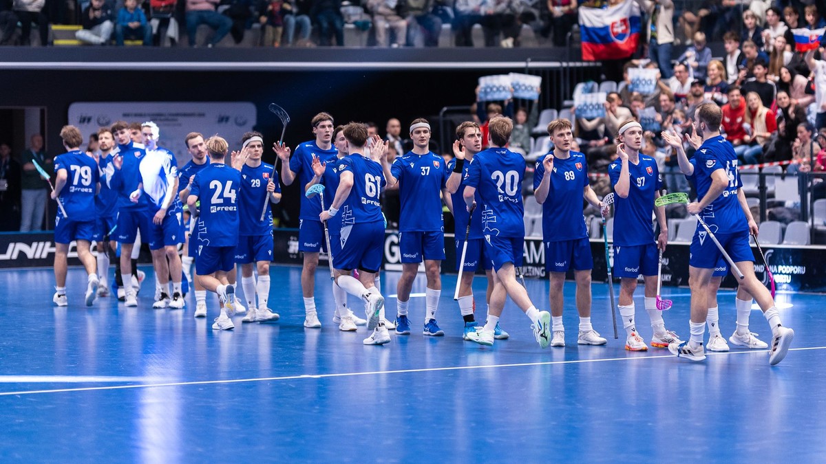 Slovenskí florbalisti. 