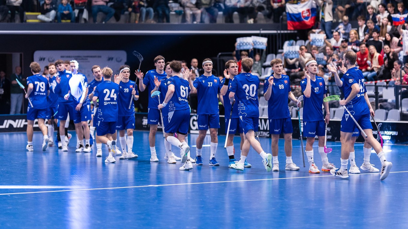 Slovenskí florbalisti. 