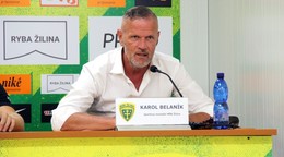 Športový manažér MŠK Žilina Karol Belaník počas tlačovej konferencie