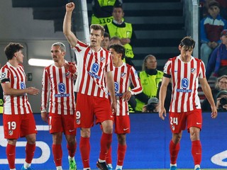 Hráči Atlética sa tešia z gólu