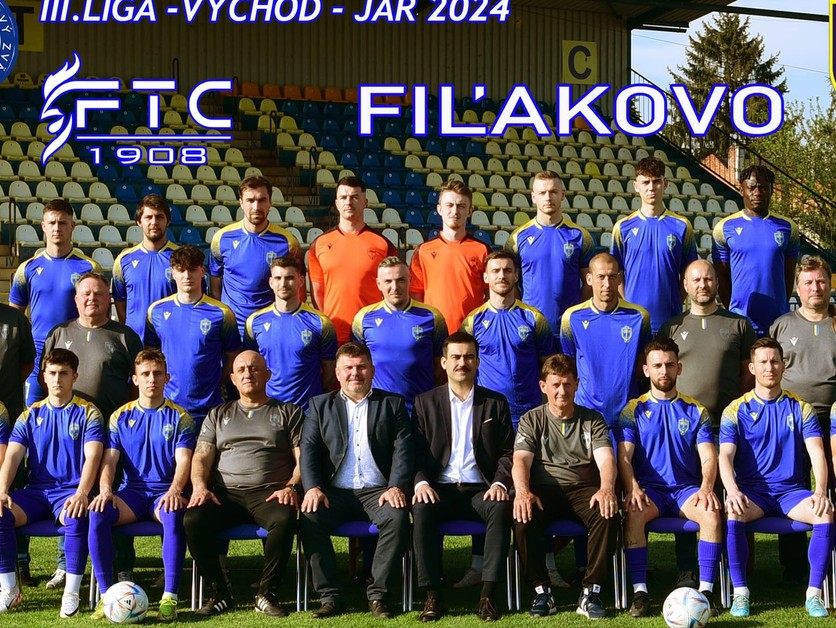 Mužstvo FTC Fiľakovo v jarnej časti sezóny 2023/2024.