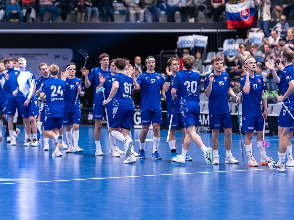 Slovenskí florbalisti. 