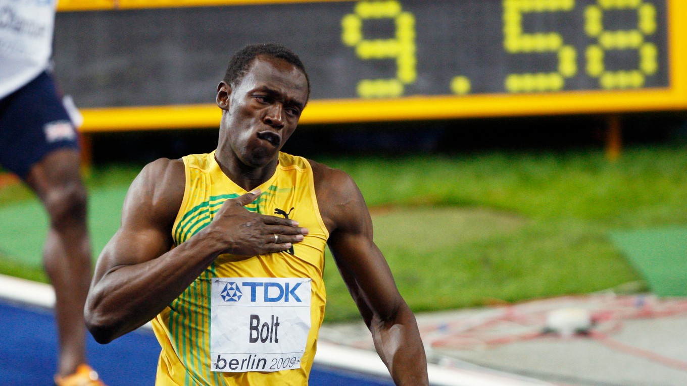 Usain Bolt na MS v atletike 2009 prekonal svetový rekord v behu na 100 metorv.