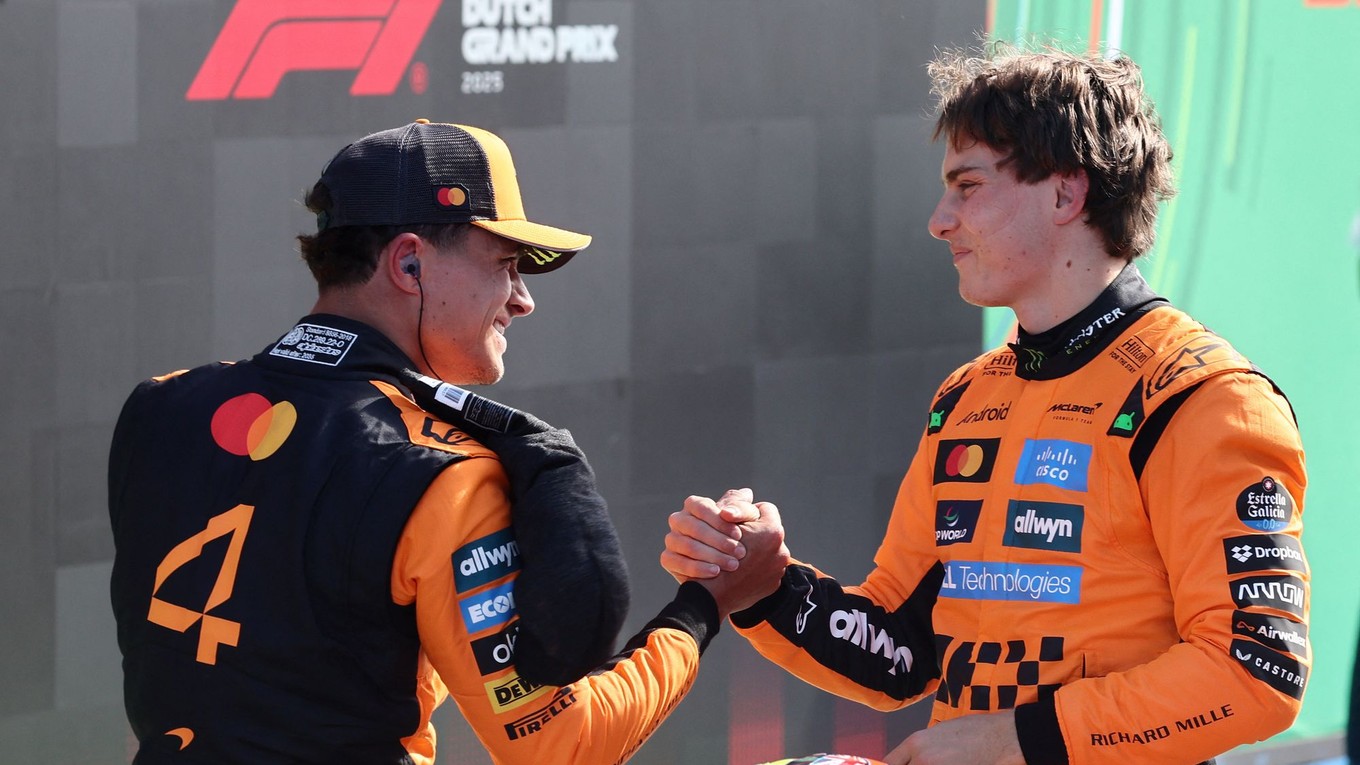 Lando Norris a Oscar Piastri. 