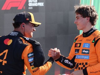 Lando Norris a Oscar Piastri. 