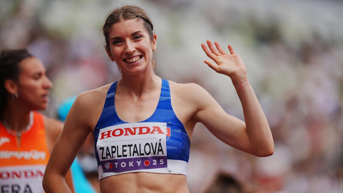 Slovenská atlétka Emma Zapletalová počas MS v Tokiu 2025. 