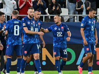 Momentka zo zápasu Slovensko - Moldavsko v Lige národov