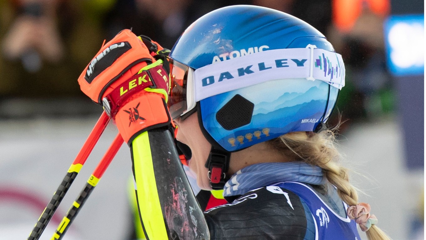 Americká lyžiarka Mikaela Shiffrinová. 