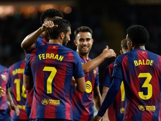 Futbalisti FC Barcelona.