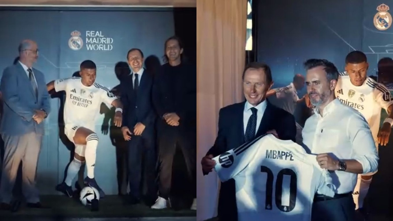 Vosková figurína Kyliana Mbappého.