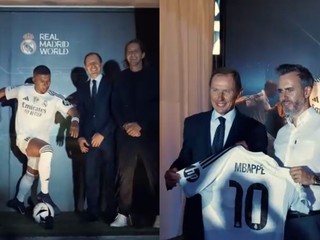 Vosková figurína Kyliana Mbappého.