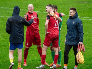 Futbalisti MŠK Púchov.