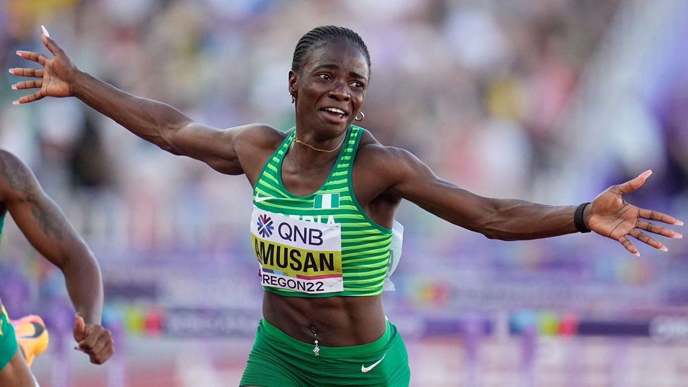 Nigérijská atlétka Tobi Amusanová. 