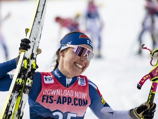 Kerttu Niskanenová sa teší z triumfu v Davose.