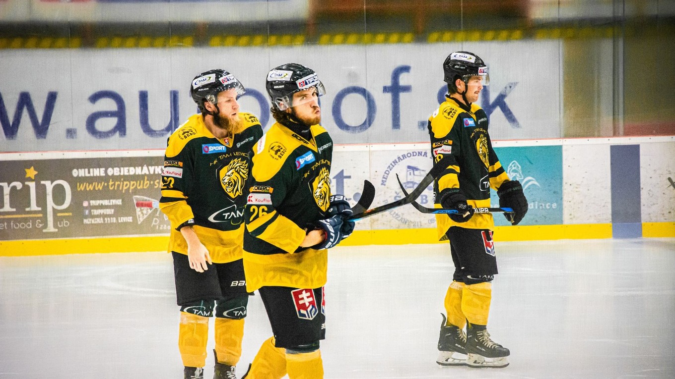 Hráči HK Levice. 