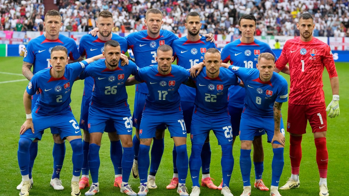 Slovenskí futbalisti pred zápasom Slovensko - Anglicko v osemfinále EURO 2024.