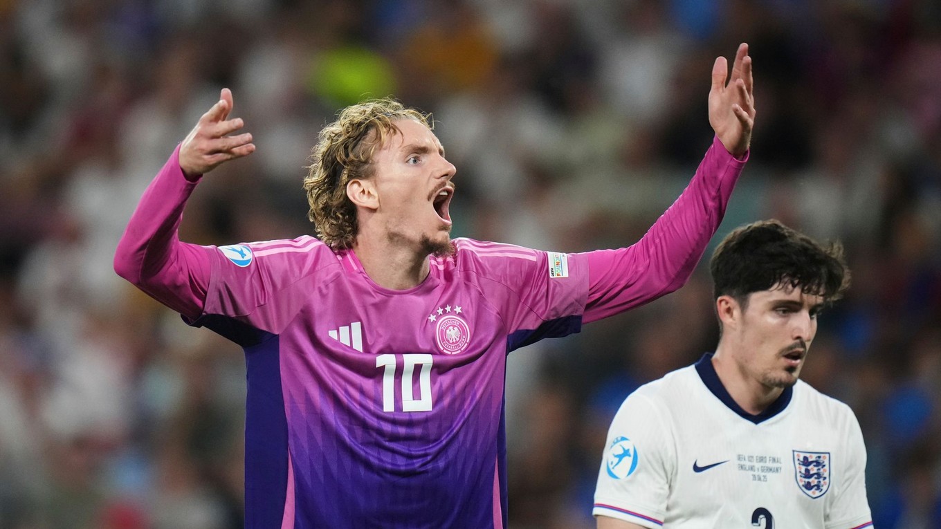 Nick Woltemade počas finále EURO U21 2025 na Slovensku.