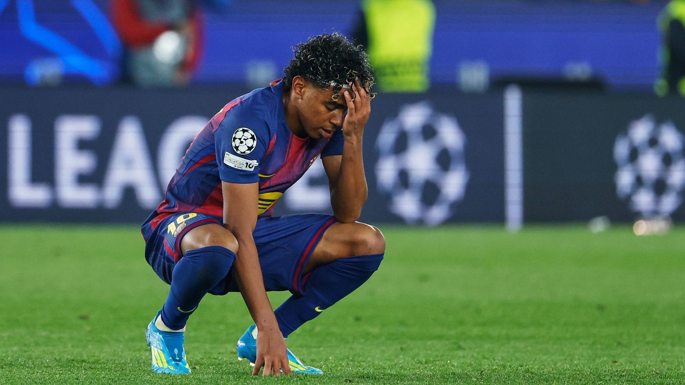 Lamine Yamal po prehre s Atléticom Madrid vo štvrťfinále Ligy majstrov.