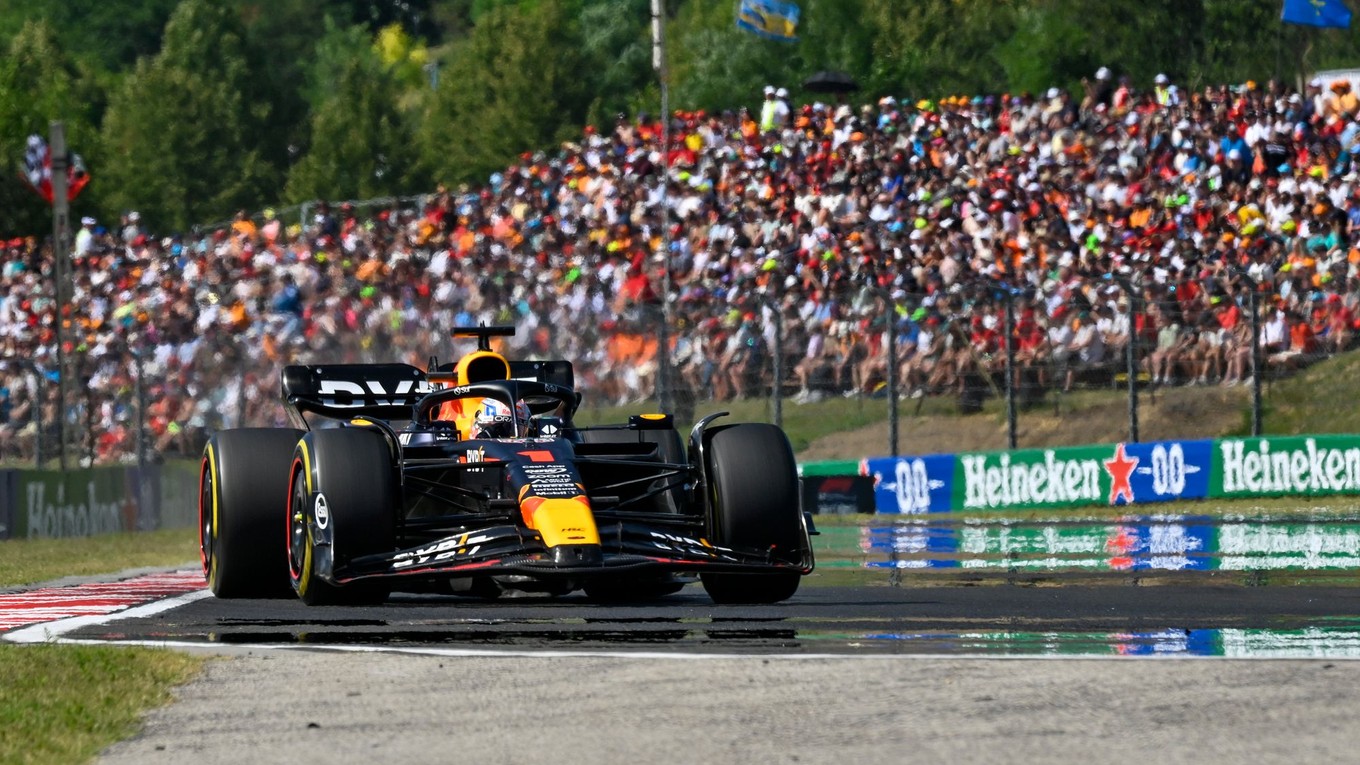 Max Verstappen na Red Bulle počas Veľkej ceny Maďarska.