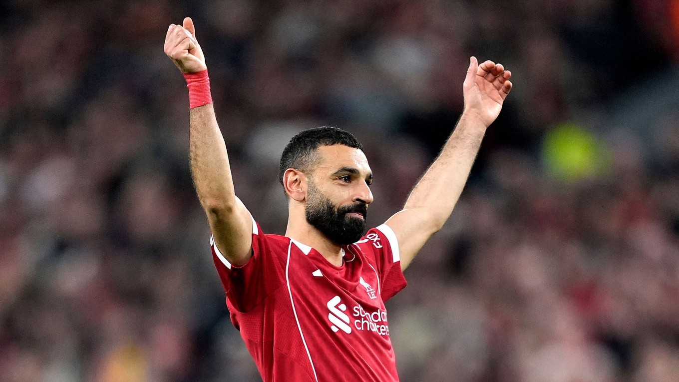 Mohamed Salah sa raduje po strelení gólu