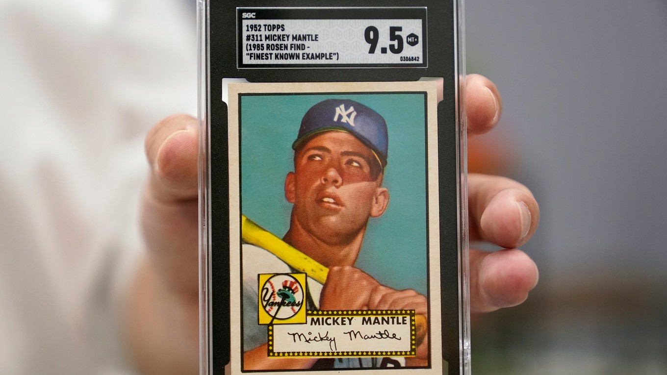 Unikátna kartička legendárneho bejzbalistu Mickeyho Mantla.