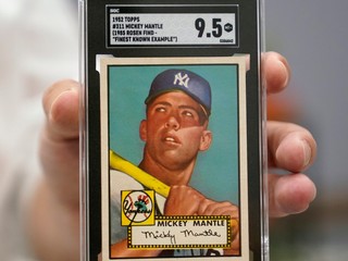 Unikátna kartička legendárneho bejzbalistu Mickeyho Mantla.