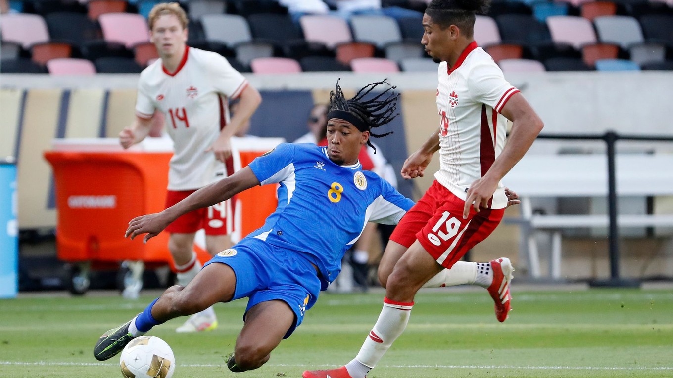 Momentka zo zápasu Curacao - Kanada 