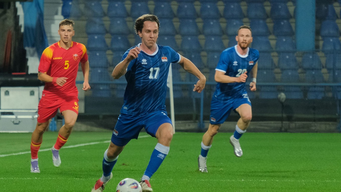 Fotka zo zápasu Čierna Hora - Lichtenštajnsko.