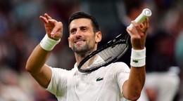 Novak Djokovič na turnaji vo Wimbledone 2024.