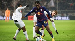 Záber zo zápasu FC St. Pauli - RB Lipsko