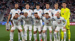 Česká futbalová reprezentácia pózuje pred zápasom s Južnou Kóreou na MS 2026.